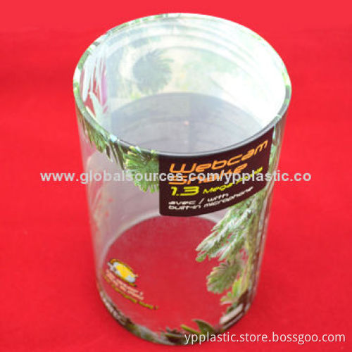 Plastic tube cylinder with color printed for candy
